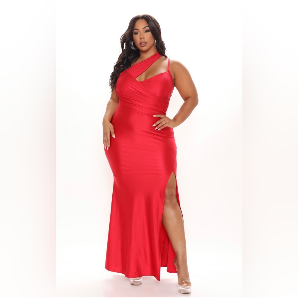 Fashion Nova Red Long Evening Gown